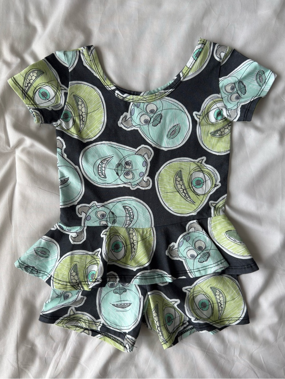 Wild Rich Kids Disney Monsters Inc Sketch Romper 5/6 Mike Sully Pixar